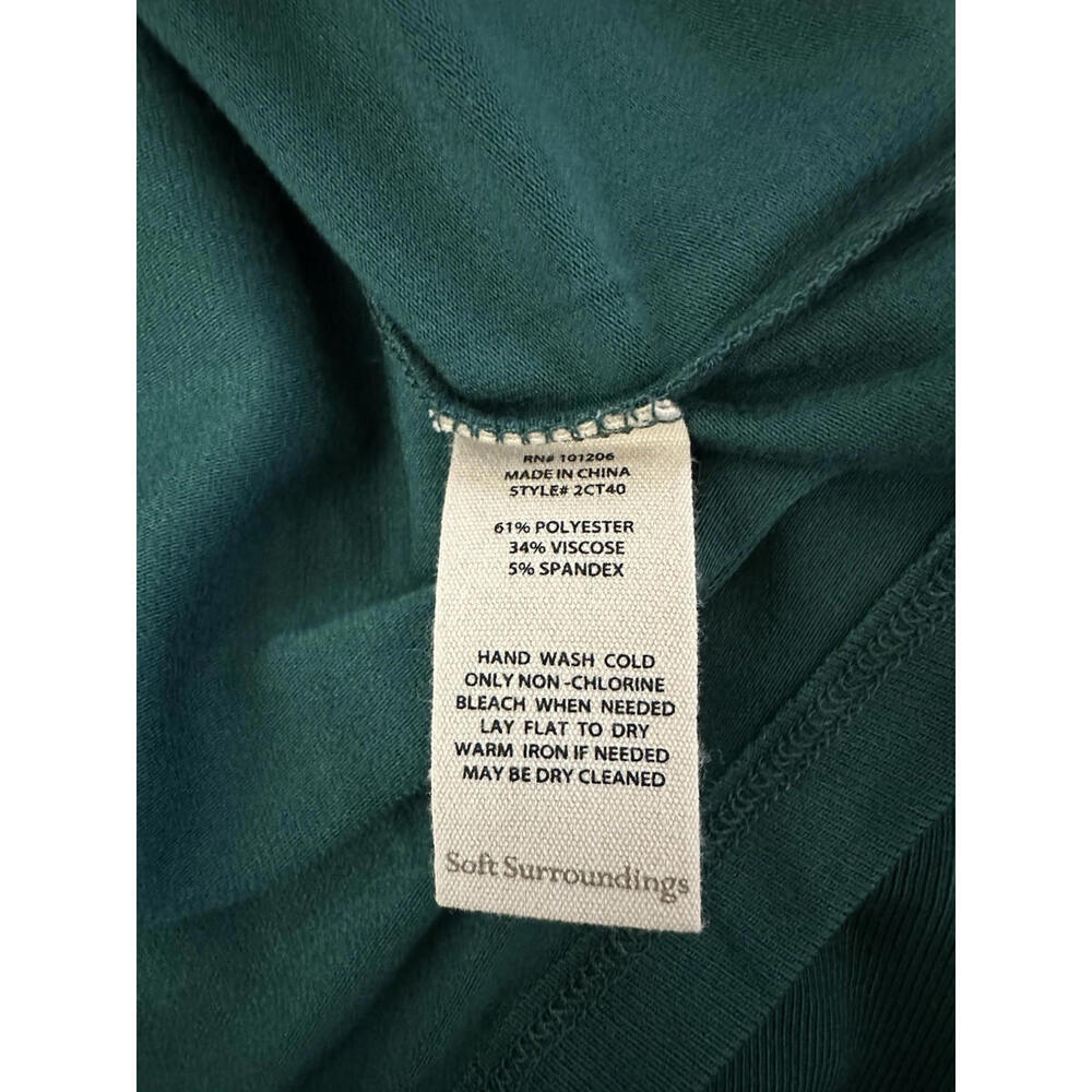 Soft Surroundings Marla Layered Dress M Jewel Green Stretch Lagenlook $110 NWT - Picture 7 of 7